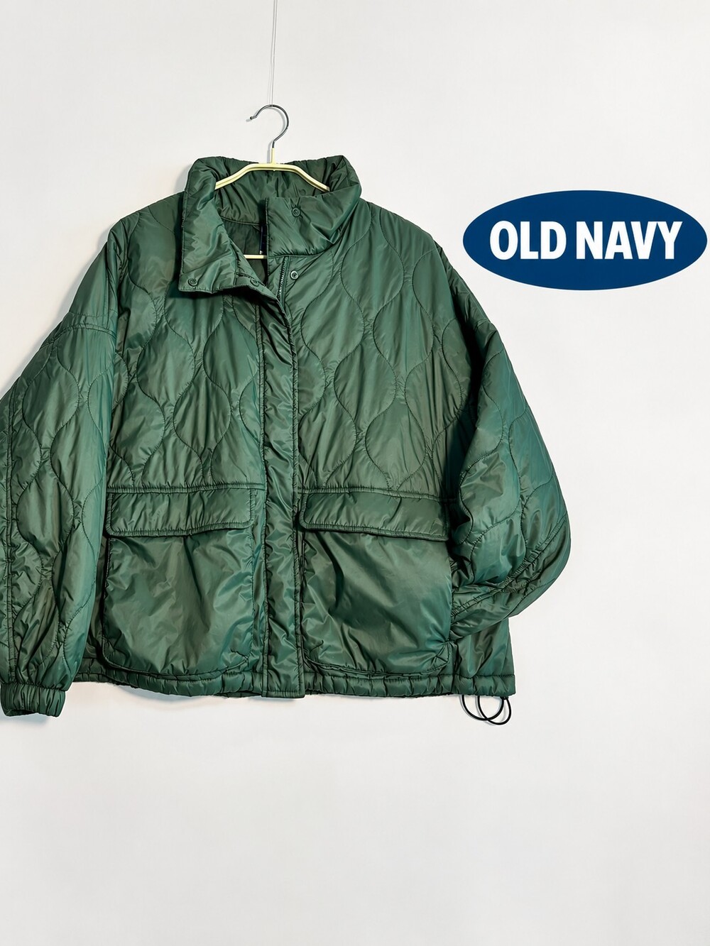 Old Navy Packable Quilted Jacket Green 2X Water Resistant Lightweight